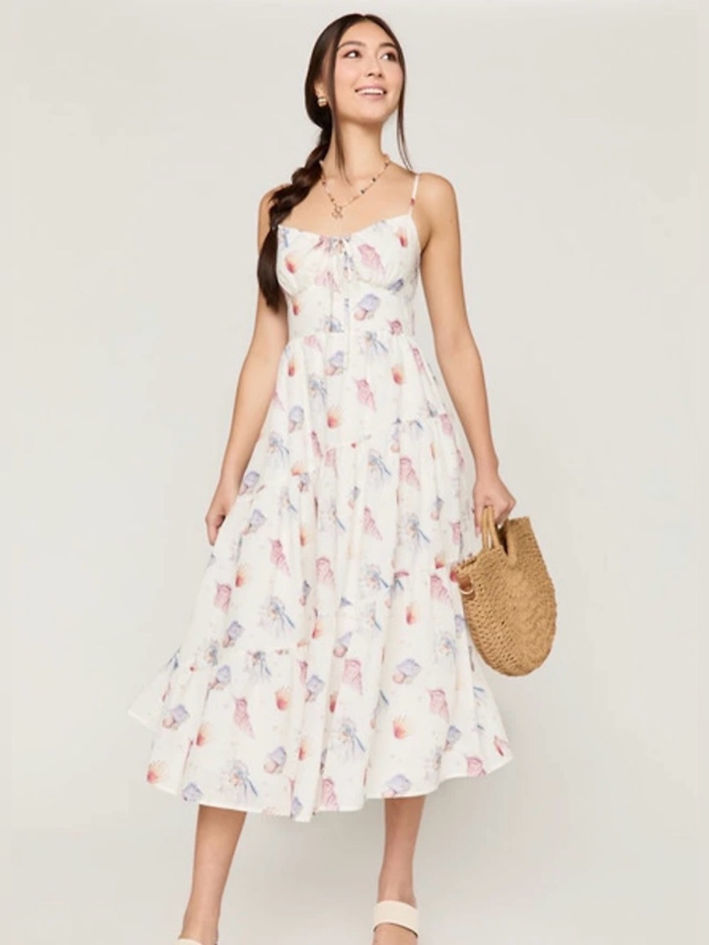 Francesca’s Seashell Maxi Dress
